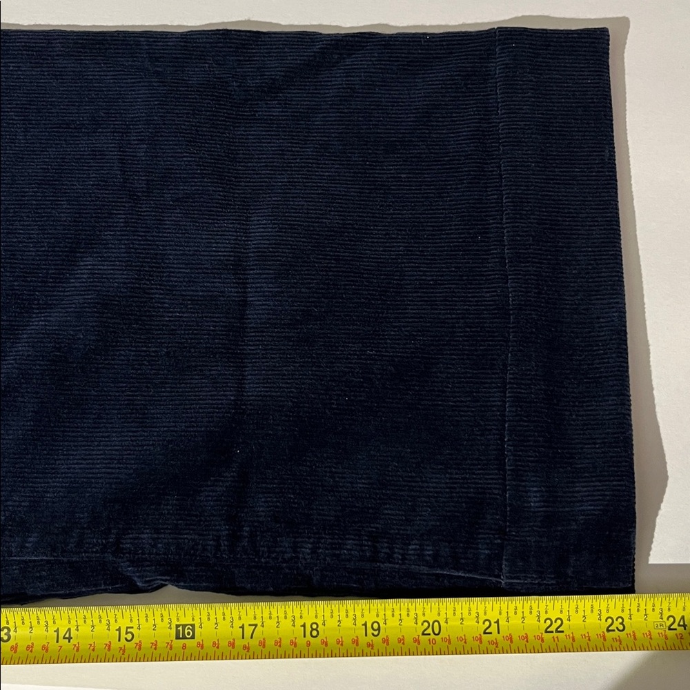 Quince Organic Cotton Stretch Corduroy Cropped Wide Leg Pants Deep Navy sz 12 - Picture 8 of 8